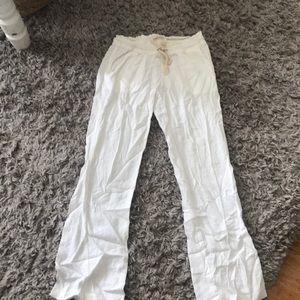 Roxy size small white linen pants.